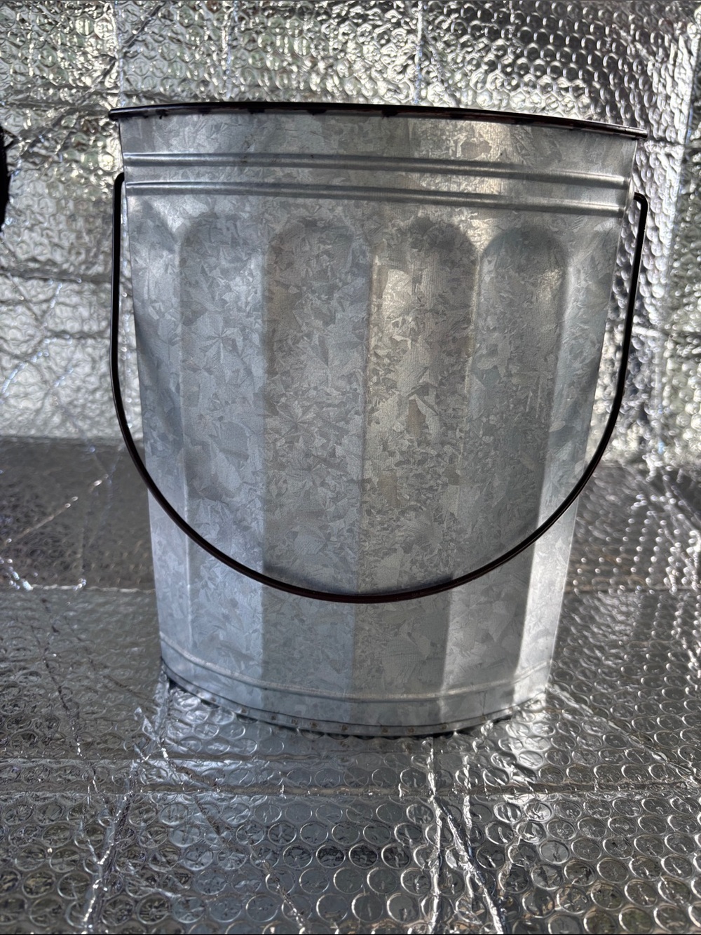 Hobby Lobby Galvanized Metal Bucket - Silver